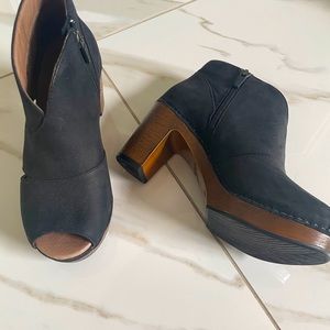 Dansko Open Toe Platform Short Boot